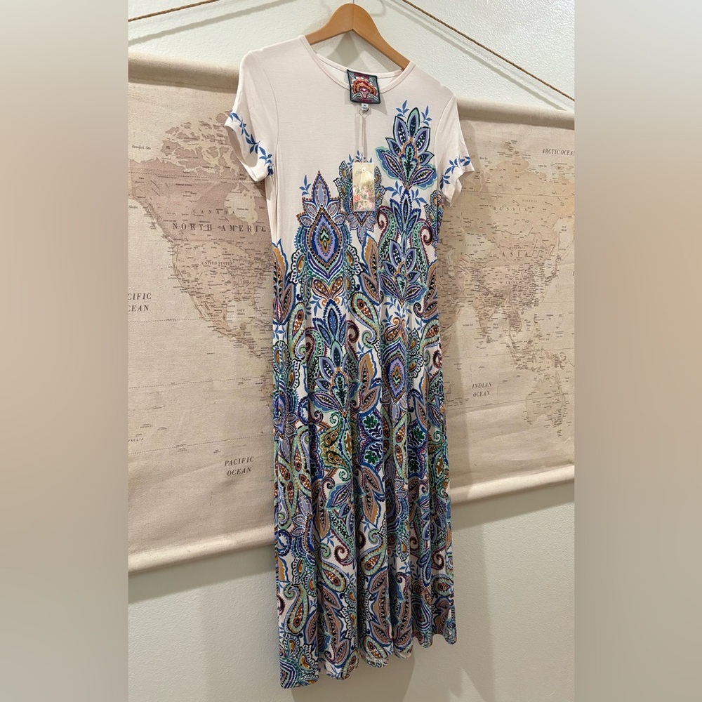 🆕Johnny Was - THE JANIE FAVORITE CAP SLEEVE DRESS Size X-Small NWT - Picture 3 of 13